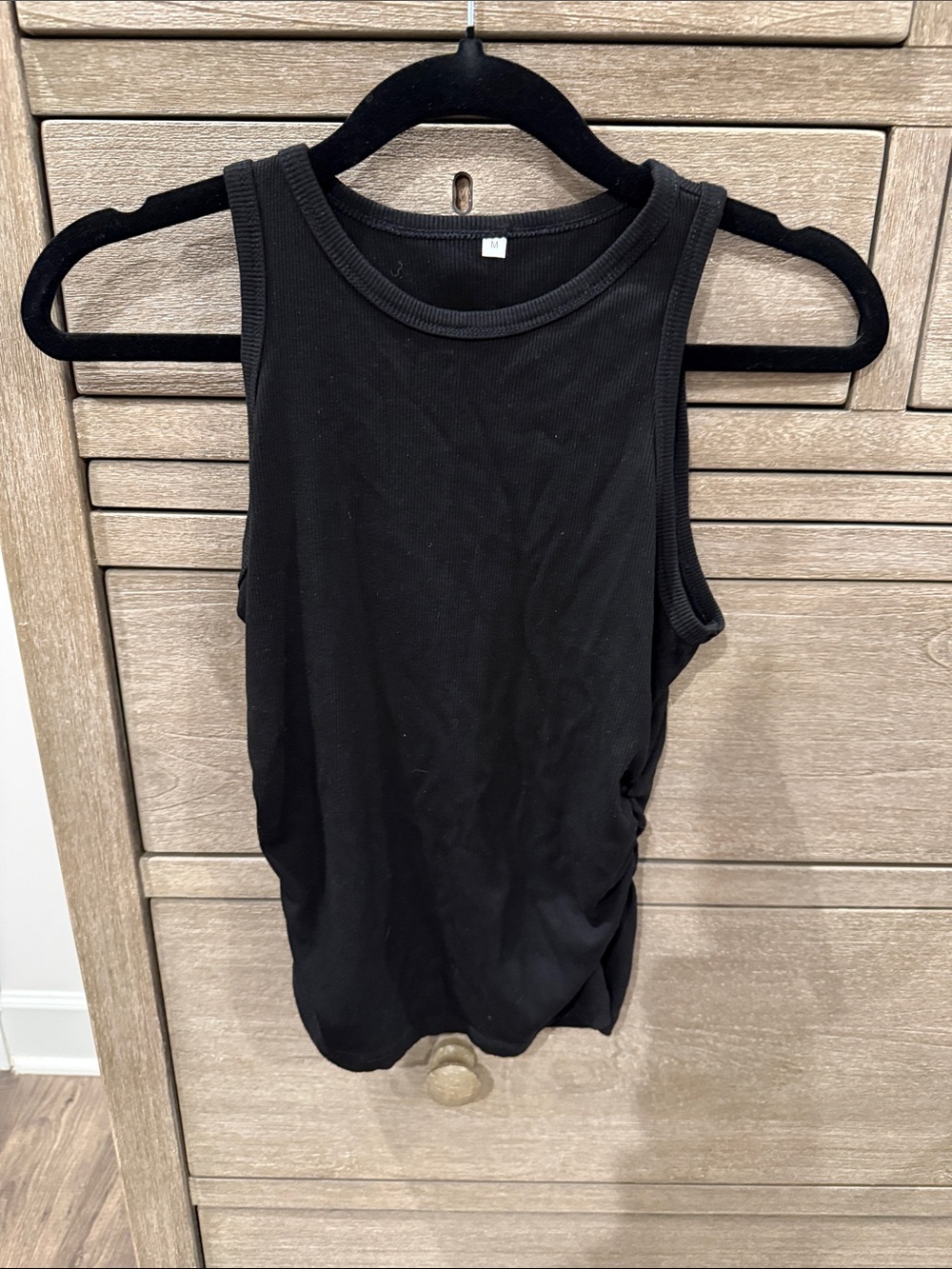 Amazon Black Ribbed Tank Top